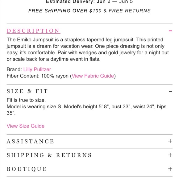 Lilly Pulitzer Emiko Jumpsuit One Piece Large Lillys Lilac - Picture 7 of 8